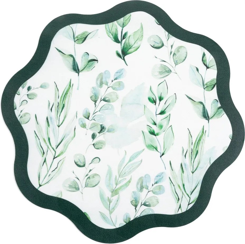 Dekorációs alátét asztalra 38 cm, növényi motívummal