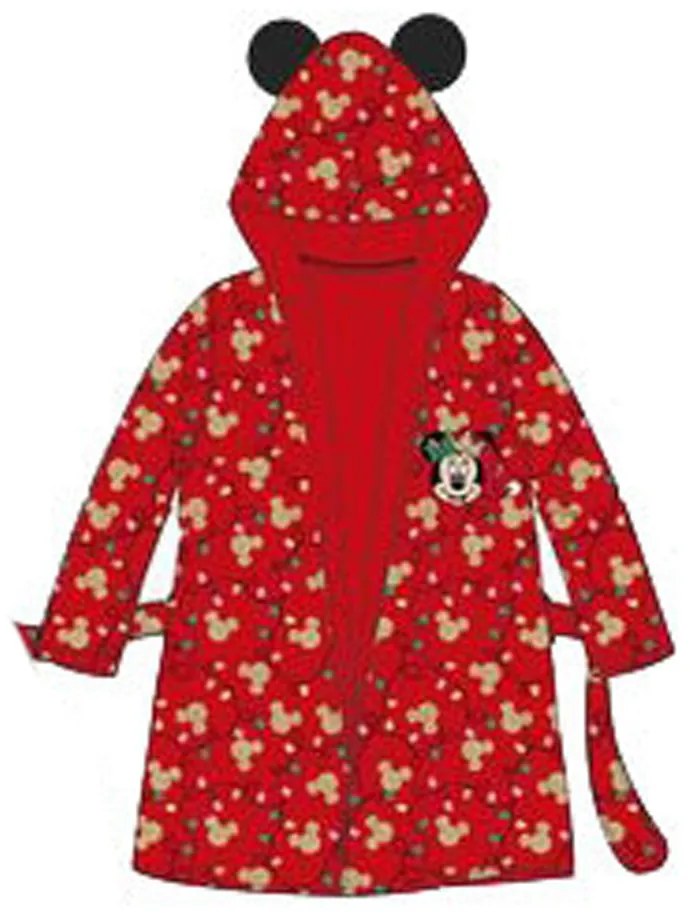 Disney Minnie Karácsonyi Red String Light gyerek köntös 8 év / 128 cm