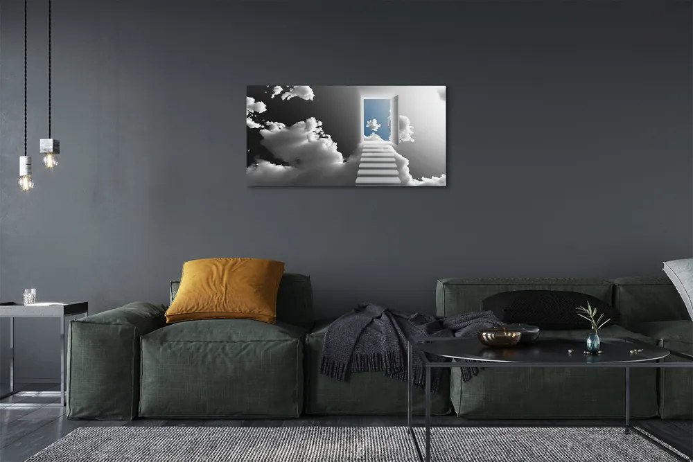 Canvas képek Sky lépcsőház ajtó 100x50 cm
