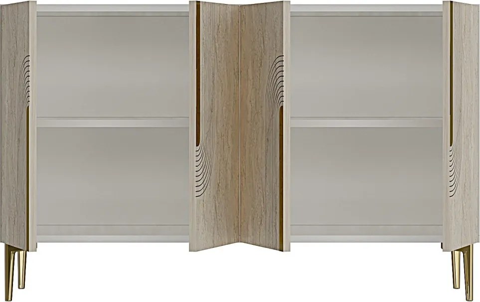 Meyra 120 - White, Travertine, Gold