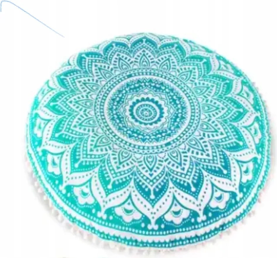 – kerek jóga padlópárnahuzat 75 cm Kézzel nyomtatott