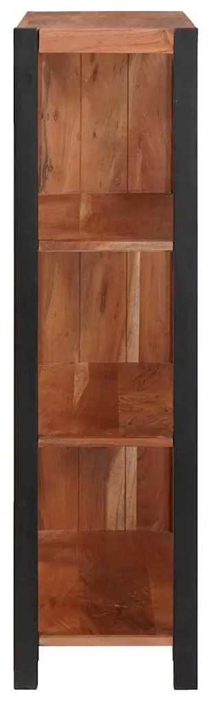 Könyvszekrény Barna, Fekete 80 x 30 x 110 cm Tömör Akácfa