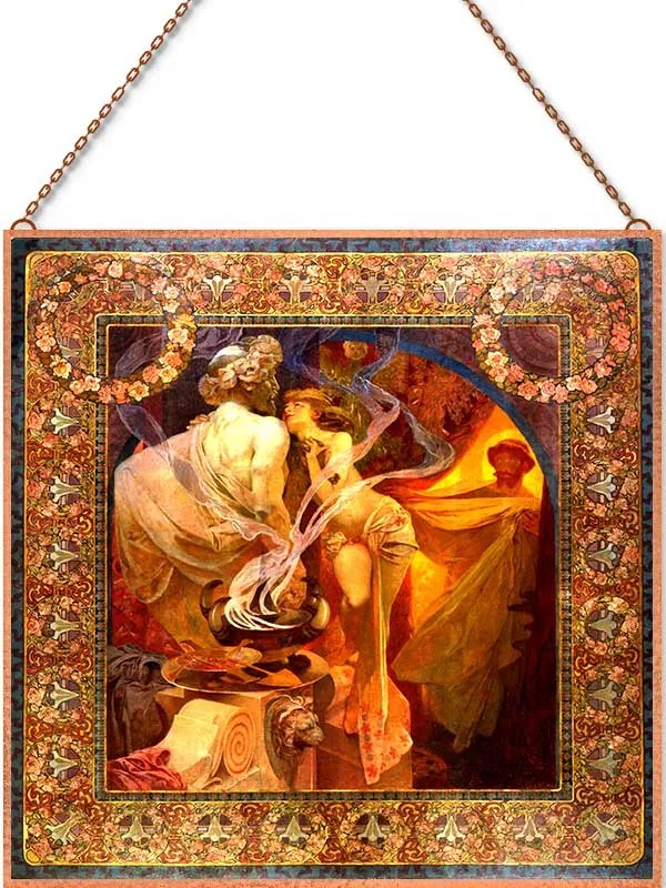 Alfons Mucha - Quo Vadis üvegkép, falikép