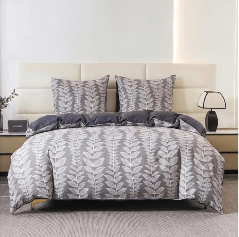 Mikroszálas flanel ágyneműhuzat KAVOLO szürke Ágyneműhuzat mérete: 2 db 70 x 90 cm | 200 x 220 cm