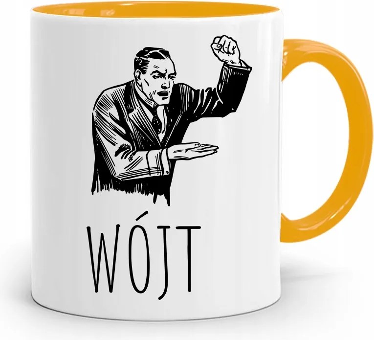 Bácsinak Bögre Sárga Ajándék Bácsinak fényképes nyomattal