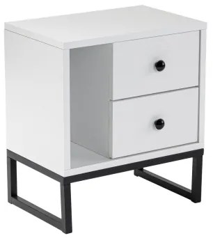 Éjjeliszekrény GLIMMER 50x45,2 cm fehér/fekete