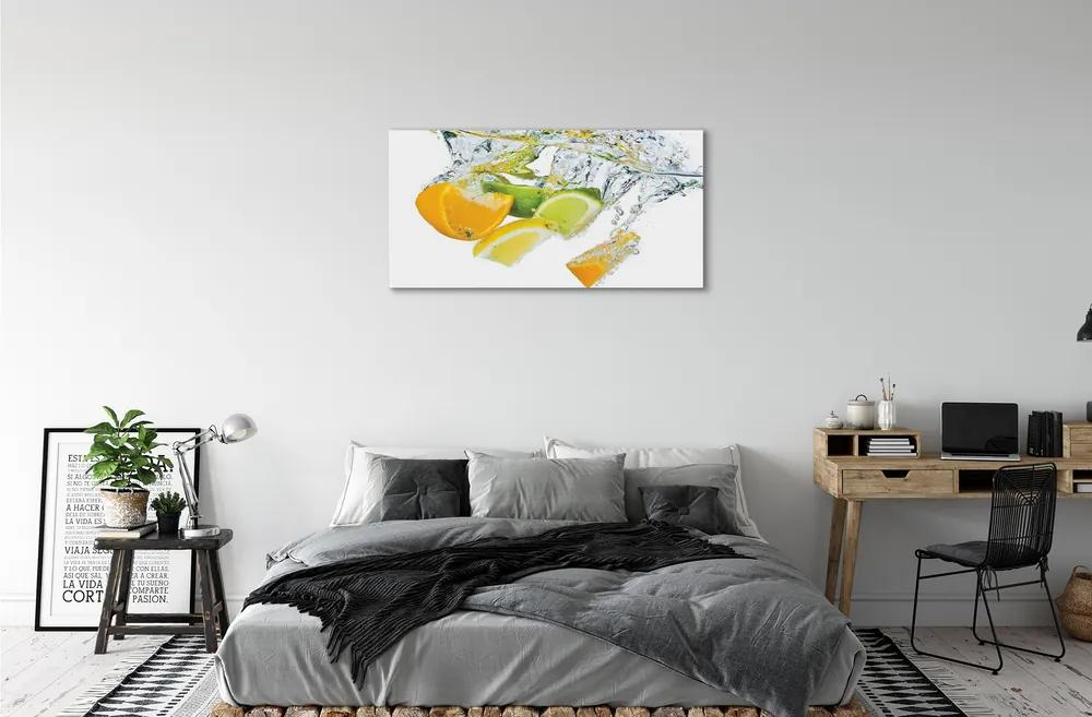 Canvas képek víz citrus 120x60 cm