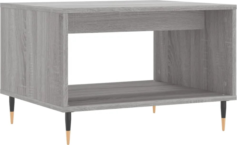vidaXL szürke sonoma színű szerelt fa dohányzóasztal 60x50x40 cm