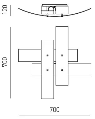 Gea Luce LARA P M arg - Mennyezeti lámpa LARA 2xE27/70W/230V 70 cm ezüst