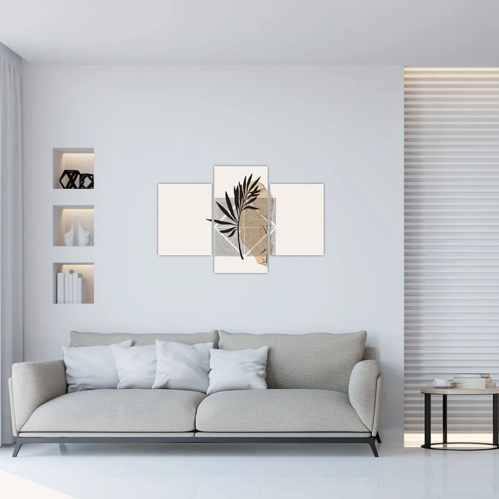 Kép - Absztrakció trópusi levelekkel N⁰1 (90x60 cm)