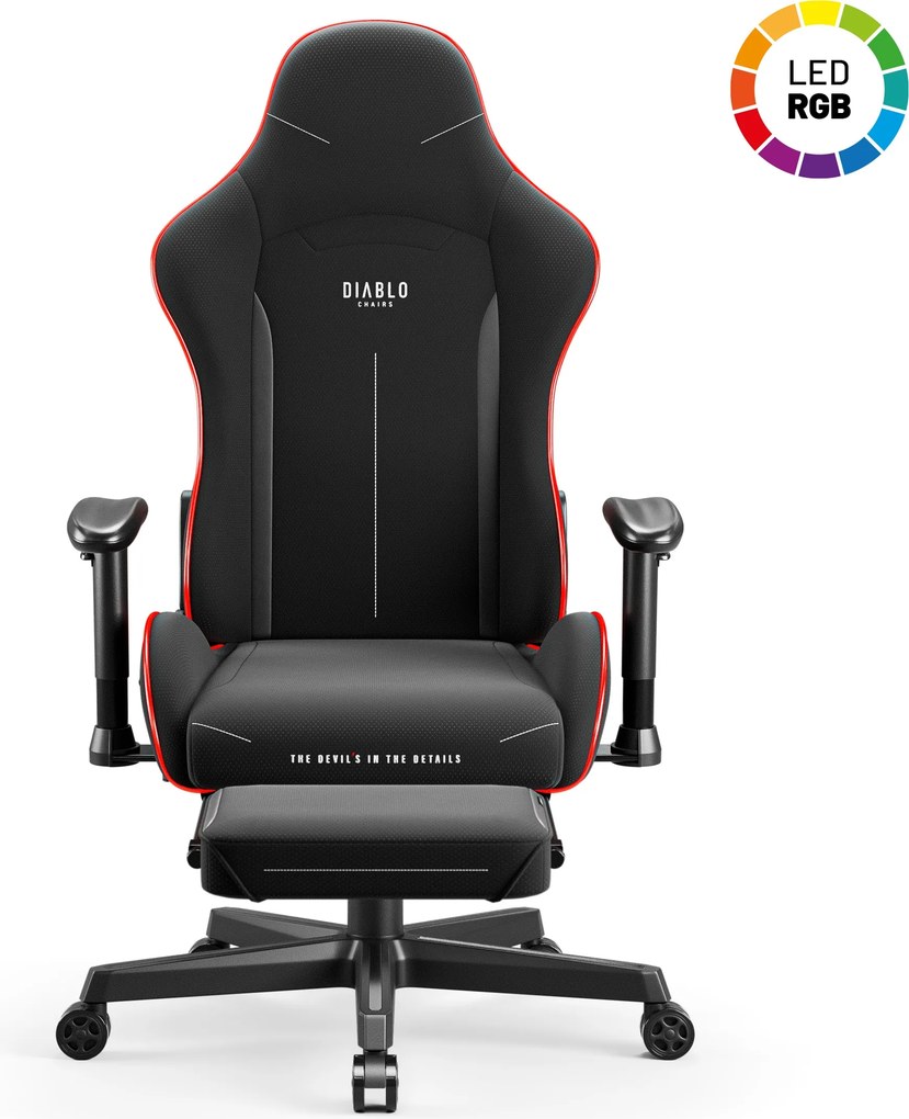 Gamer szék LED RGB fekete: Diablo X-Starter