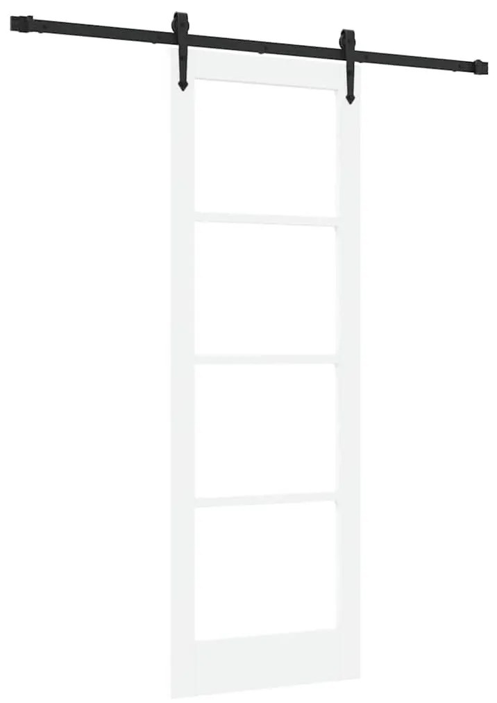 Egyszerű Csúszó Ajtó Fehér 73.5 x 211 cm Fa és fém