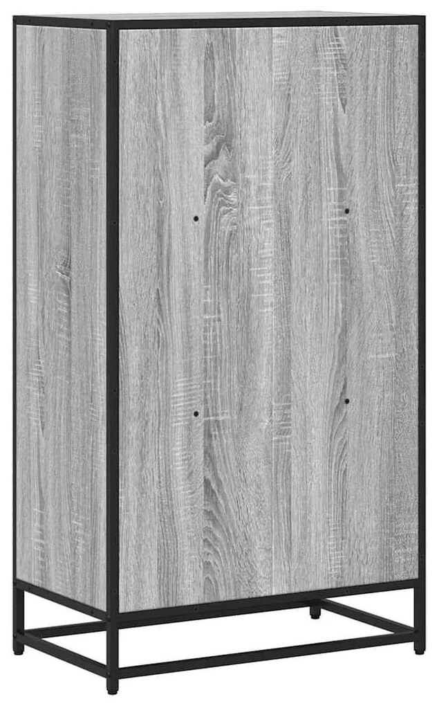 szürke sonoma színű szerelt fa könyvszekrény 60x35x107,5 cm