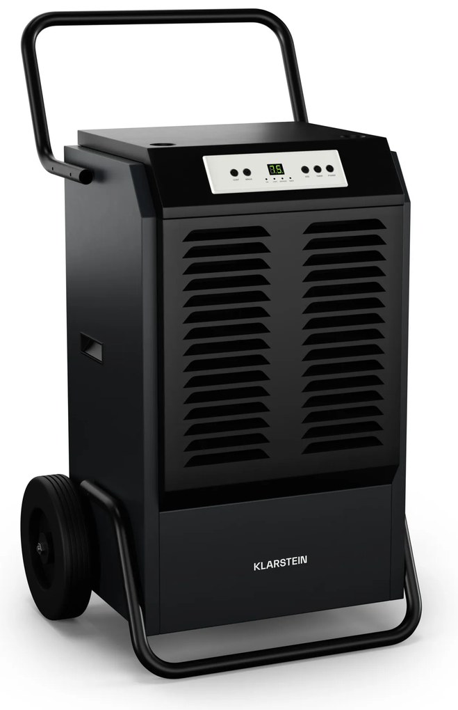 Klarstein DuraDry 90L páramentesítő, 90 l/nap, 180 m², rozsdamentes acél, mobil, 450 m³/h