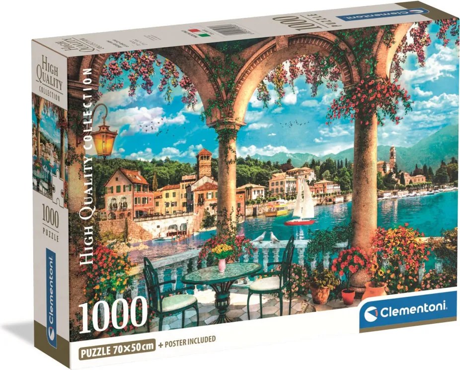 Olaszország View of Lake Como 1000 db-os Compact puzzle Clementoni