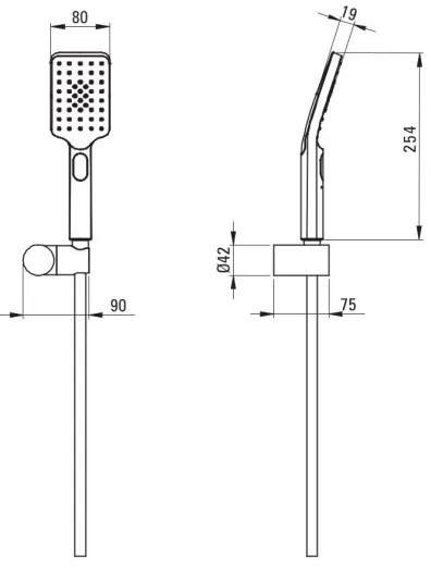 Deante NGA_041K - ALPINIA zuhanyszett, fényes króm