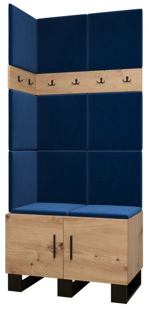 Előszobabútor Amanda 11 (artisan tölgy + kék). 1085952