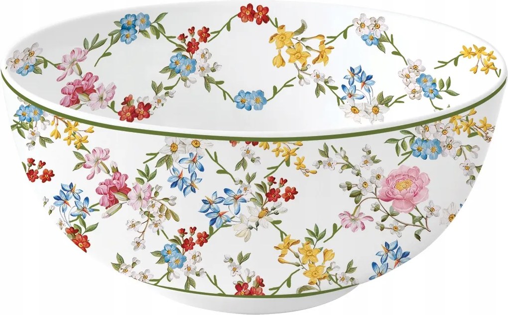 Tál tál 15cm színes virág motívum ajándék egyedi