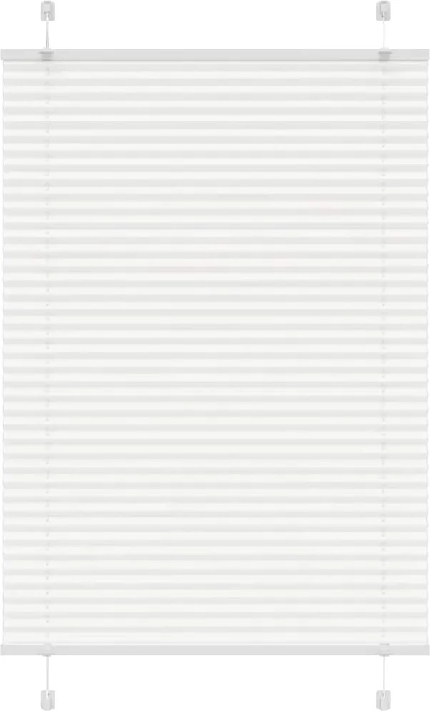 vidaXL pliszírozott redőny Fehér 85x100 cm szövetszélesség 84,4 cm