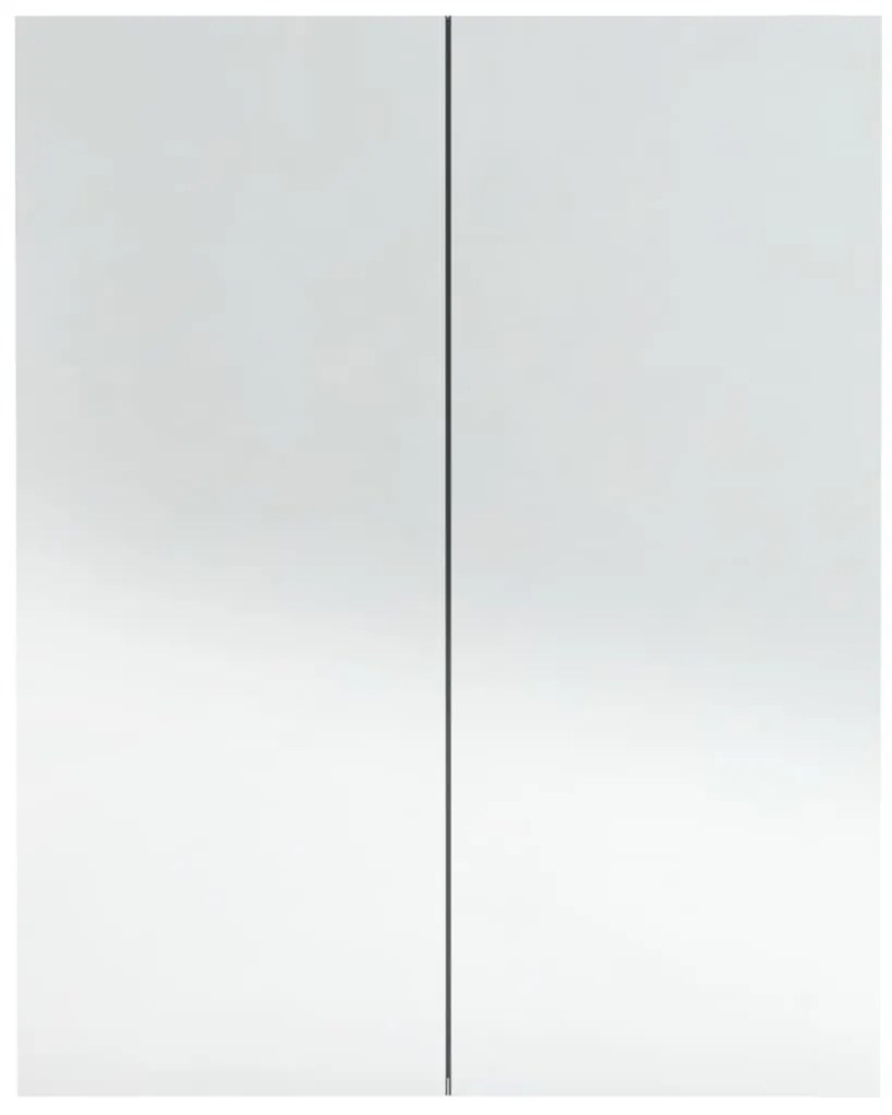 betonszürke MDF tükrös fürdőszobaszekrény 60 x 15 x 75 cm