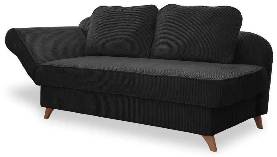 Antracitszürke kordbársony heverő (bal oldali) Chic Charlotte – Miuform