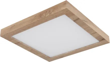 Globo 415950-16 Mennyezeti lámpa, matt fehér fém, sötét fa mintázatú MDF, fehér színű műanyag, HxSzxM: 350x350x60mm, tartozék: LED 16W 230V, 1800lm forrás, 620lm kimenet, 3000K