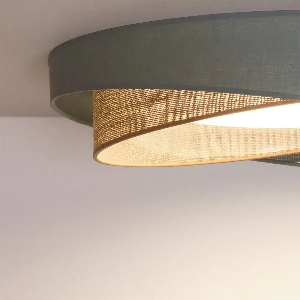 BRILAGI-LED Mennyezeti lámpatest VELVET TWIST LED/24W/230V 4000K átm. 55 cm zöld/bézs.