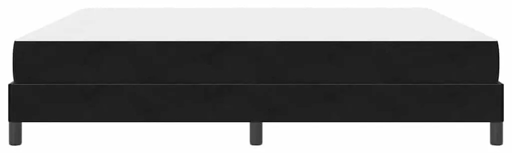 Boxspring ágy matraccal matracmal Fekete 200 x 200 cm Bársony