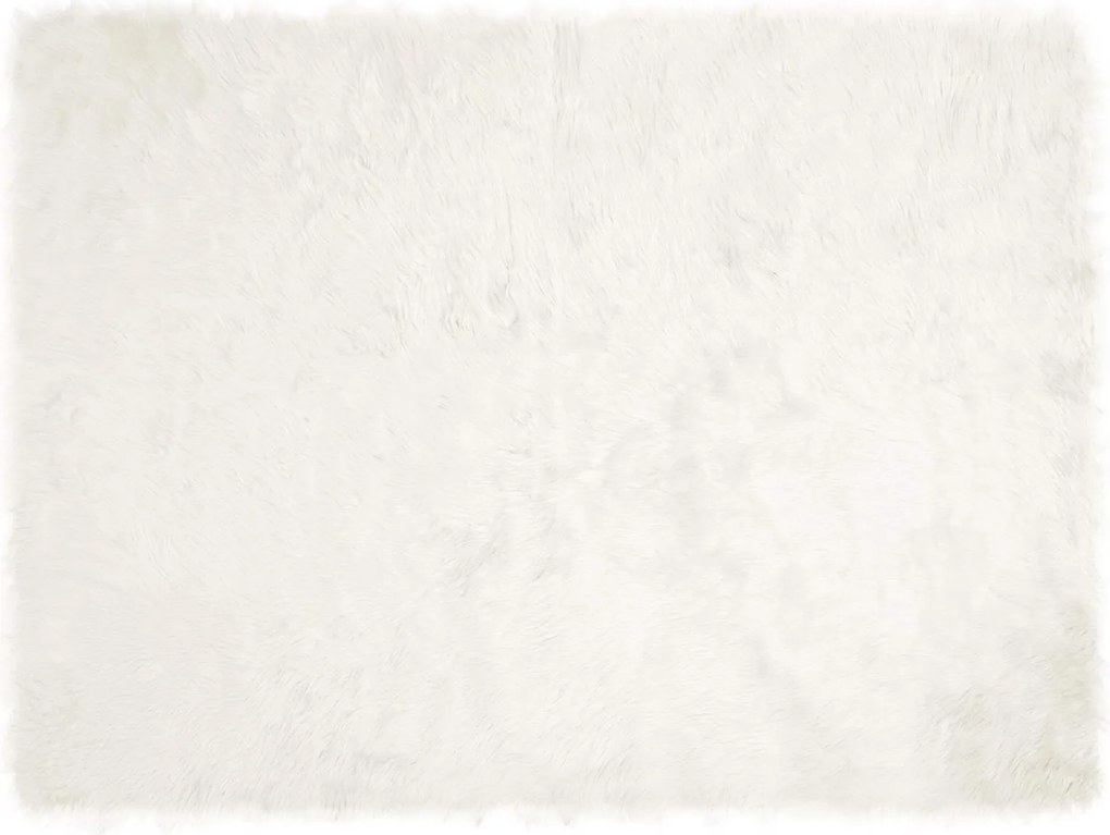vidaXL Műgyapjú Szőnyeg Tafalla Fehér 160 x 230 cm Poliészter