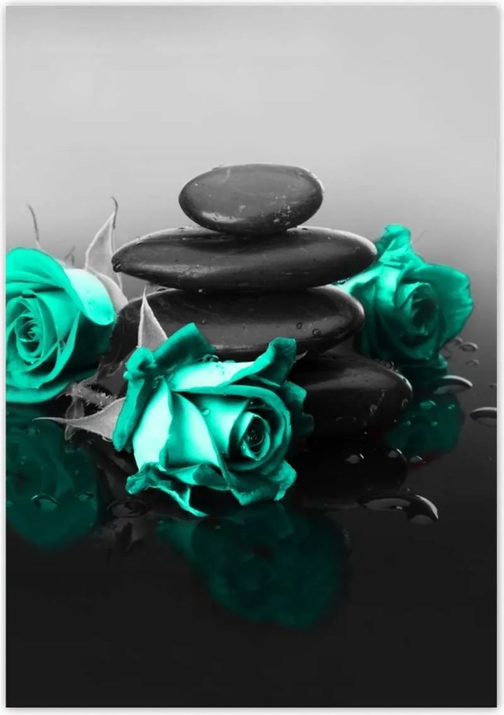 Poszterek 70x100 Menta rózsa Spa Wellness