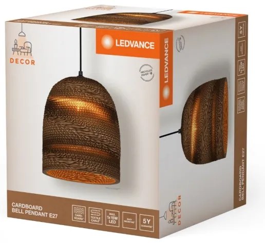 Ledvance - Csillár zsinóron DECOR CARDBOARD 1xE27/15W/230V átm. 25 cm