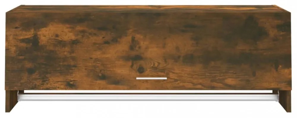 füstös tölgy színű szerelt fa ruhásszekrény 100 x 32,5 x 35 cm