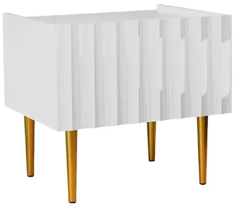 Éjjeliszekrény ARCOS 46x50 cm fehér/arany