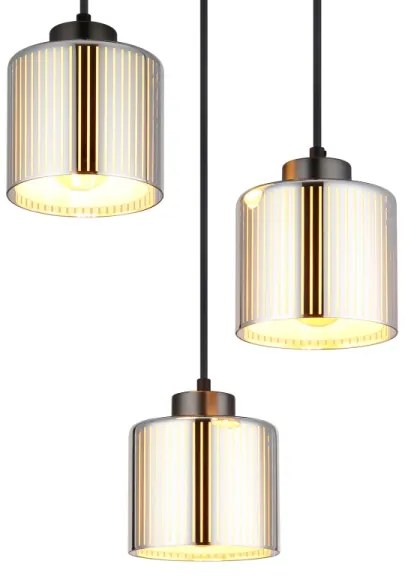 Globo 16056-3HR - Csillár zsinóron FELICIA 3xE27/60W/230V átm. 33