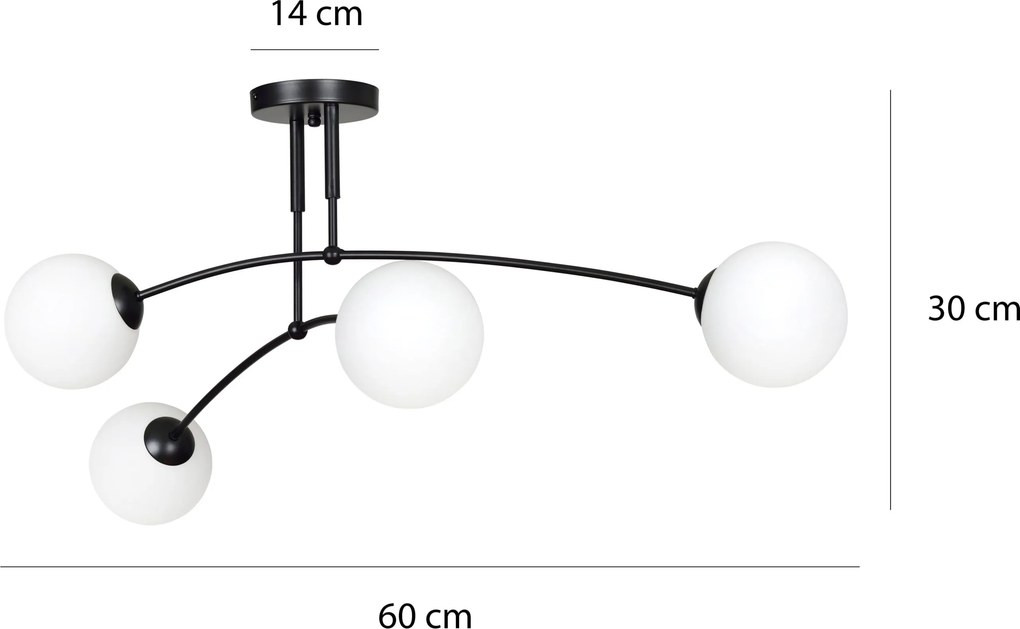 Emibig modern mennyezeti lámpa pregos fehér emi671/4