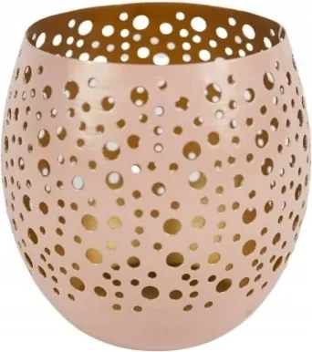 Teamécsestartó púderrózsaszín 12x12 cm