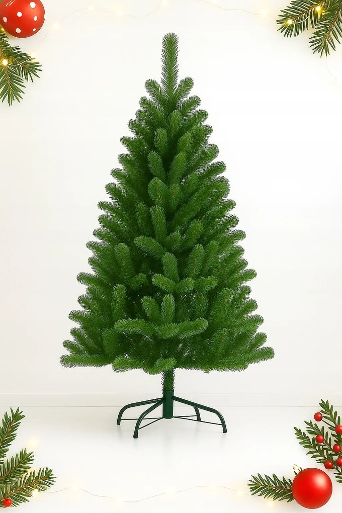 Mű Karácsonyfa/ Zöld Fém Állvány Pe Pvc Gallyak 180 CM