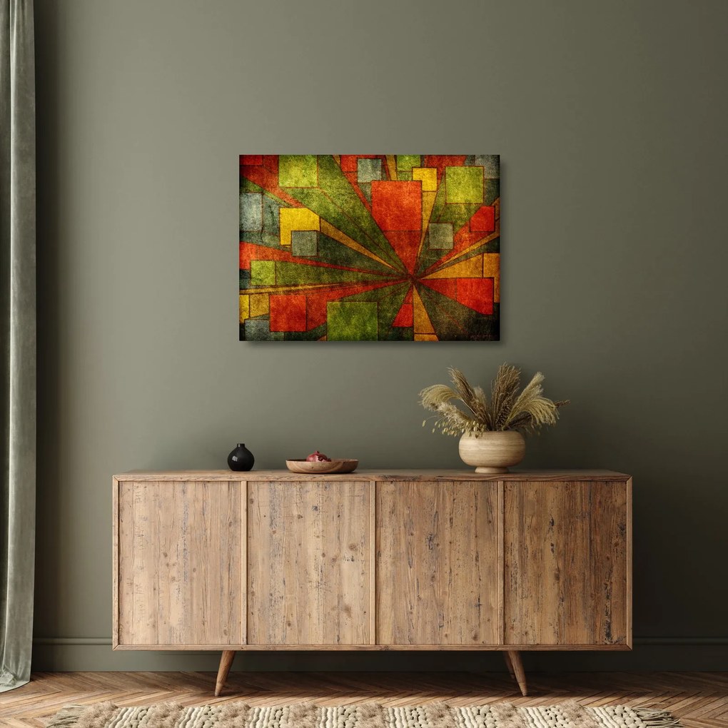 A geometriai absztrakció képe (üvegen) (70x50 cm)