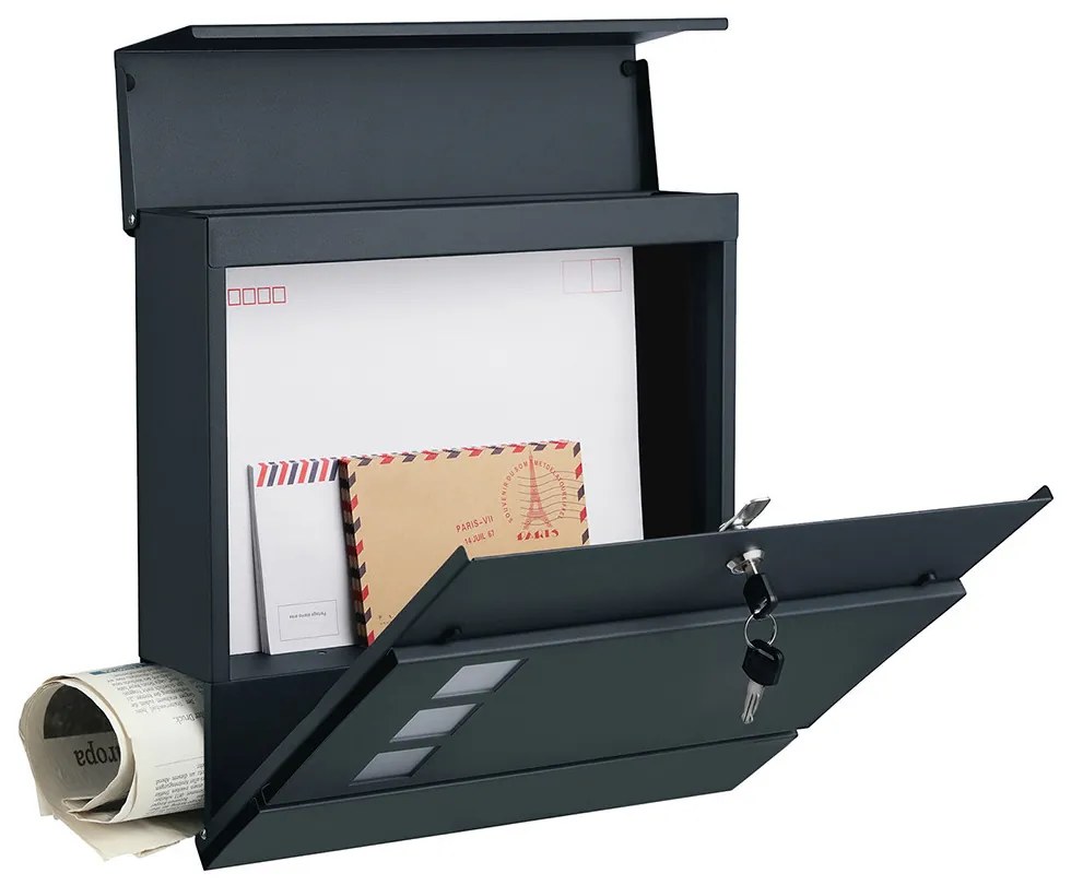 Postaláda újságtartóval