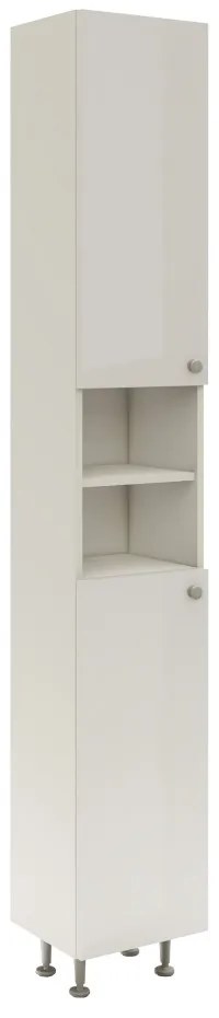 Lucia Fürdőszobai magasszekrény MDF előlappal, védőbevonattal Fehér