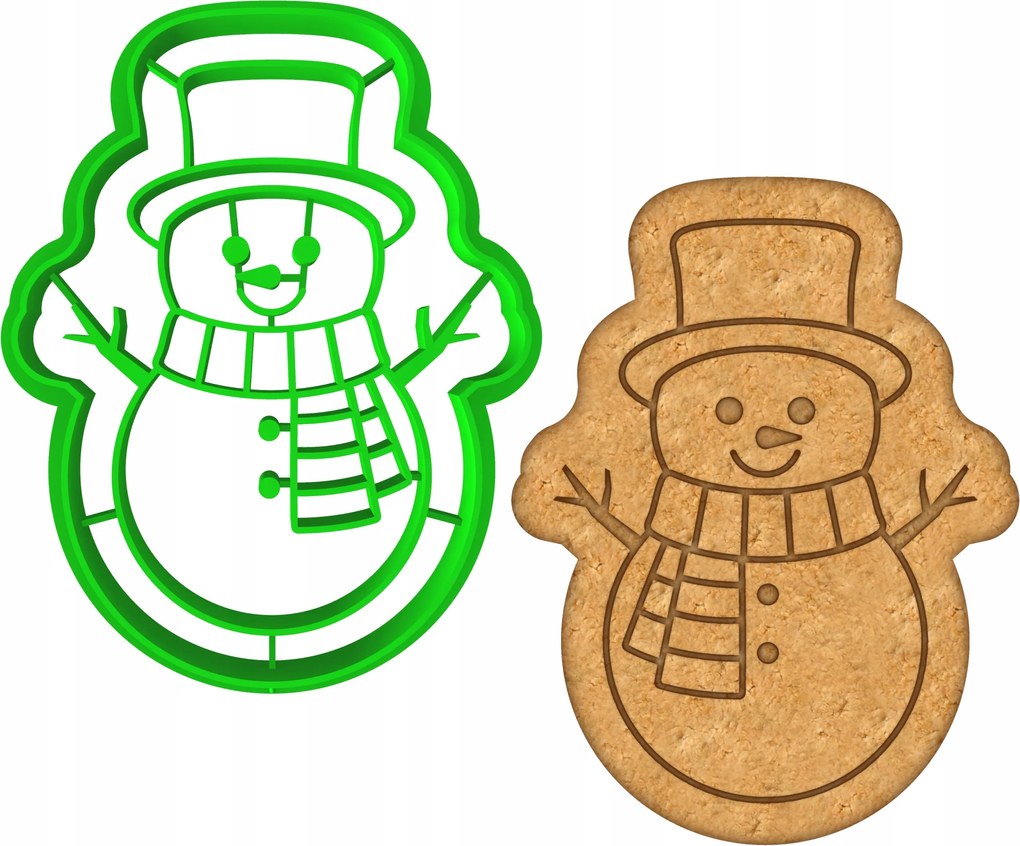 Mézeskalács lyukasztó Karácsonyi Hóember 8cm