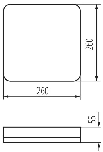 Kanlux 37296- LED Ipari mennyezeti világítás IPER LED/26W/230V IK10 IP65 szögletes fehér