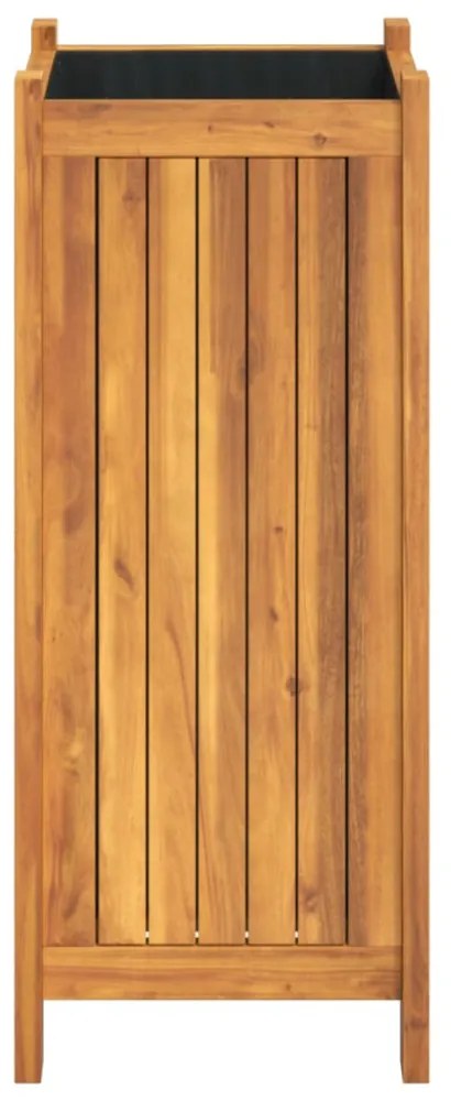 tömör akácfa kerti virágtartó béléssel 31 x 31 x 75 cm