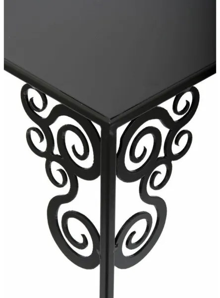 Virágállvány 60x24 cm fekete színben