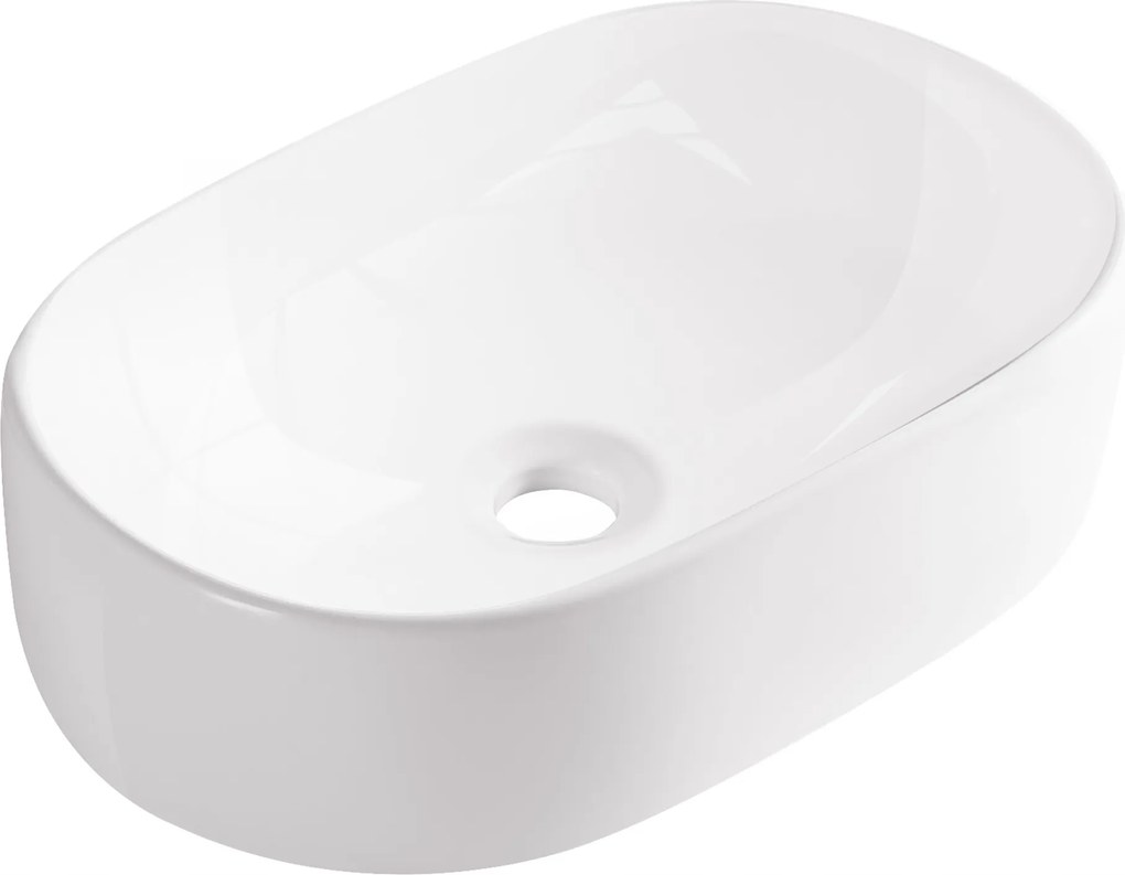 Mosdókagyló Asztali 56x35,5cm Kerámia Aquauno Rita Fehér Ovális