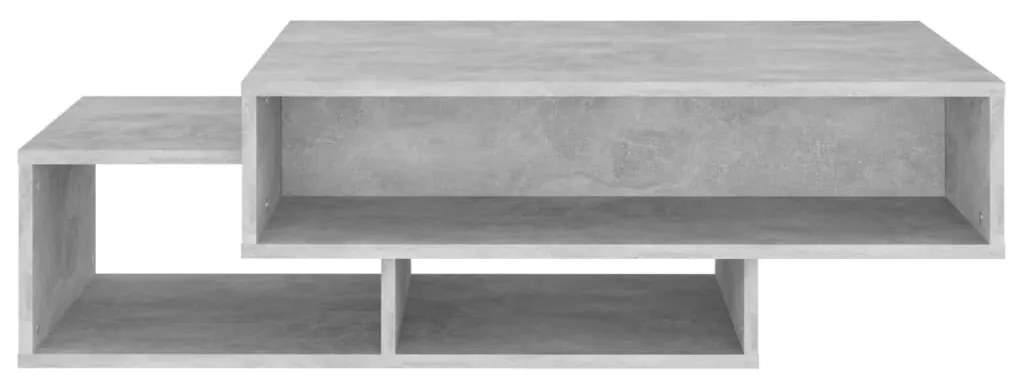 Betonszürke szerelt fa dohányzóasztal 105 x 55 x 32 cm