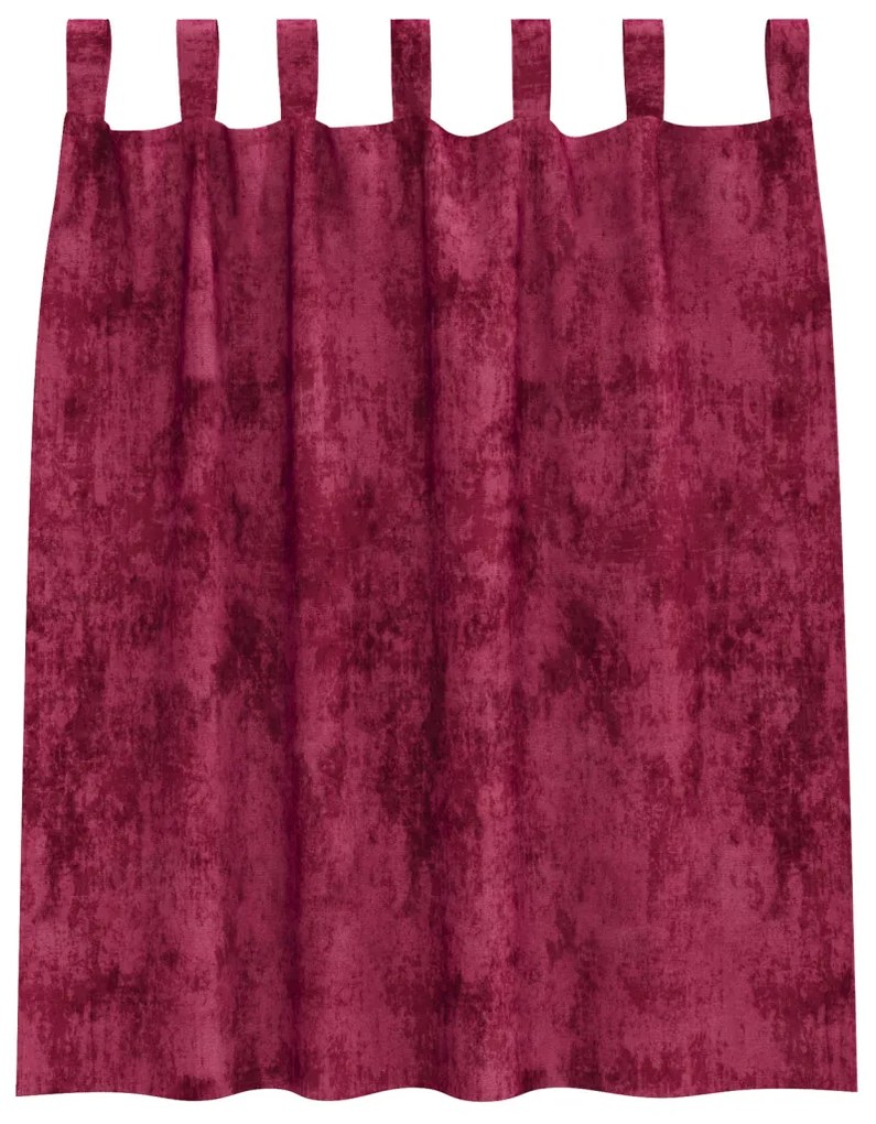 Bársonyfüggönyök Burgundi vörös Poliészter 140 x 140 cm