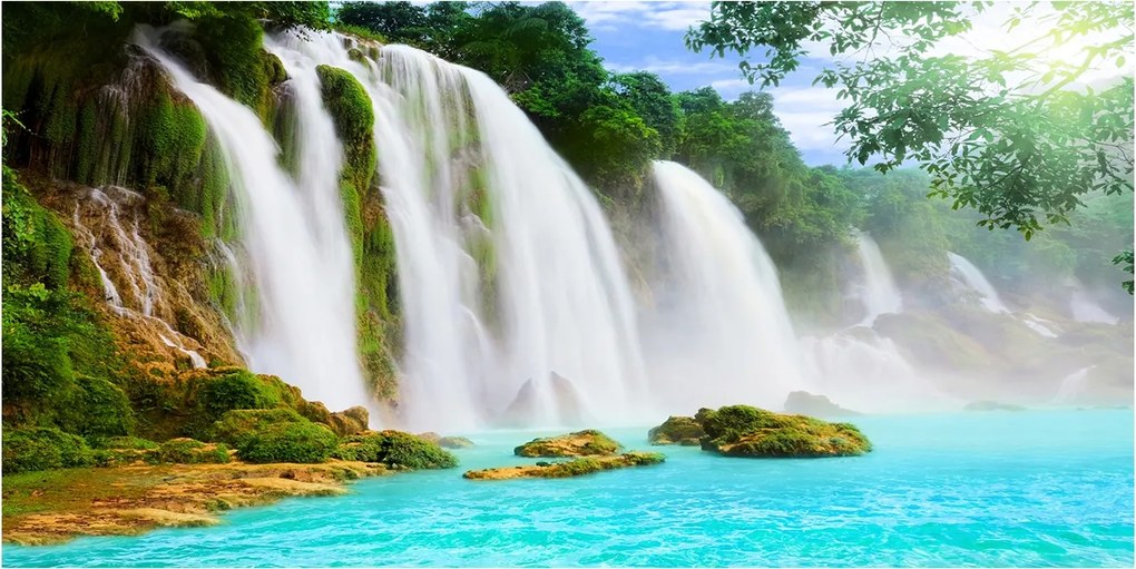 Fotó kép edzett üveg vízesés 140x70