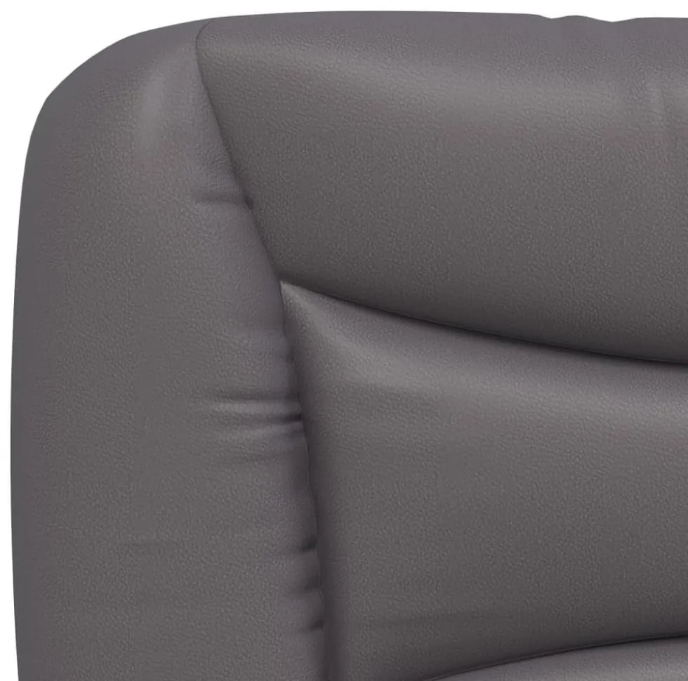 szürke műbőr ágykeret matrac nélkül Hvar 140 x 190 cm