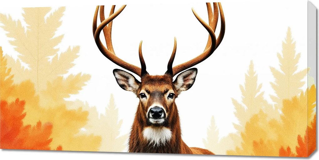 Vászonkép 100x50cm Hálószoba Nappaliba Panoráma Szarvas